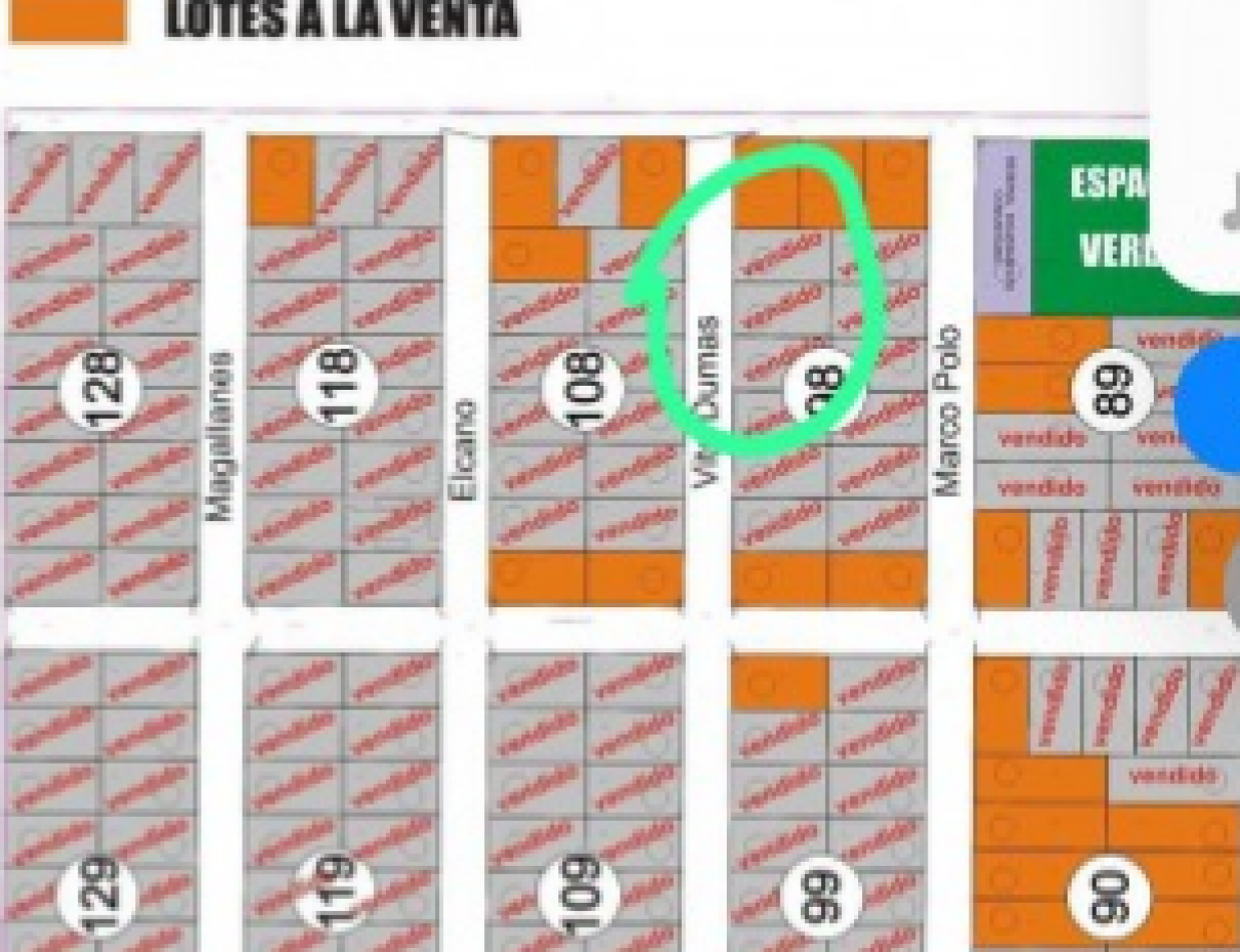 VENTA: Lote en Santa Elena de 540 m2.