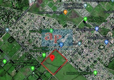 Venta 12 manzanas con todos los servicios sobre asfalto